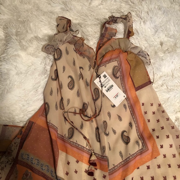 BNWT Zara Paisley Print Maxi Dress - Picture 9 of 9